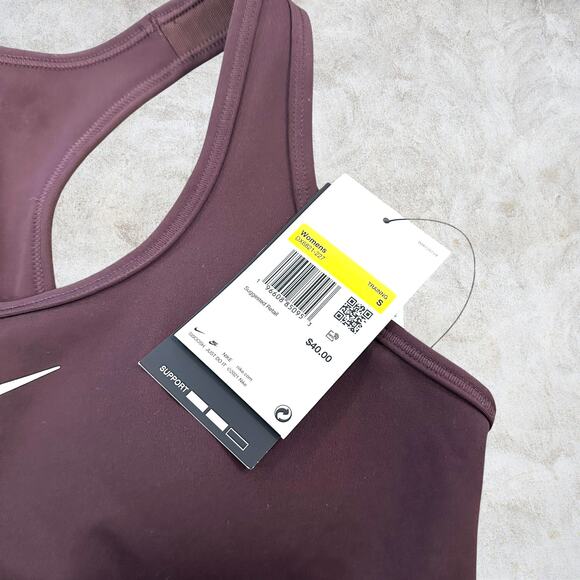 Nike Swoosh Padded Sports Bra | Brown | Size S | NWT - Picture 6 of 9